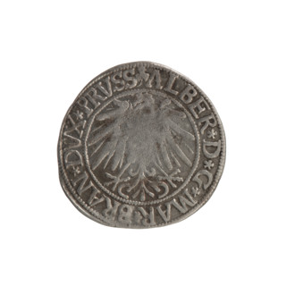 grosz, Schilling, Maciej, R0 (rarity); eagles; Albrecht Hohenzollern (Prince of Prussia; 1490–1568)