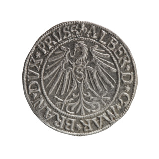 grosz, Schilling, Maciej, R0 (rarity), Albrecht Hohenzollern (Prince of Prussia; 1490-1568) -