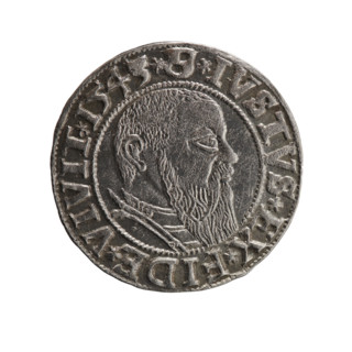 Obv.: Prussian eagle; on its chest the crowned letter S. On the rim, between the pearl borders, an