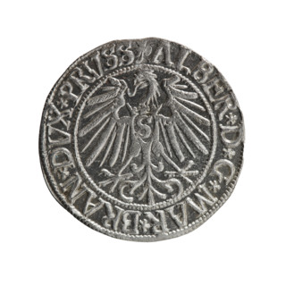 grosz, Schilling, Maciej, R0 (rarity), Albrecht Hohenzollern (Prince of Prussia; 1490–1568) —
