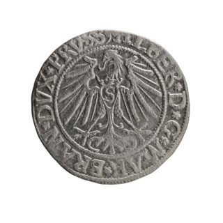grosz, Schilling, Maciej, R0 (rarity), eagles, Albrecht Hohenzollern (Prince of Prussia; 1490–1568)
