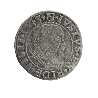 Obverse: Prussian eagle with crowned letter S on its chest; rim inscription beginning with a