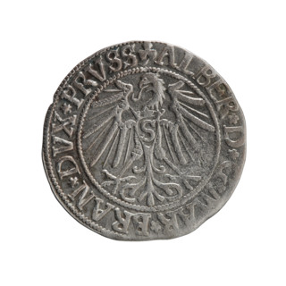 grosz, Schilling, Maciej, R0 (rarity), Albrecht Hohenzollern (Prince of Prussia; 1490–1568) -