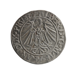 grosz, Schilling, Maciej, R0 (rarity), Albrecht Hohenzollern (Prince of Prussia; 1490–1568) —