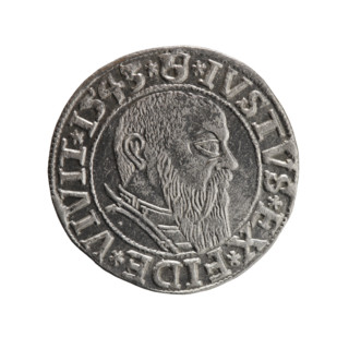 Albrecht Hohenzollern (Prince of Prussia; 1490–1568) — silver coin, 1543. Obverse: Prussian eagle,