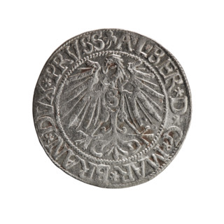 grosz, Schilling, Maciej, R0 (rarity), Albrecht Hohenzollern (Prince of Prussia; 1490–1568) -