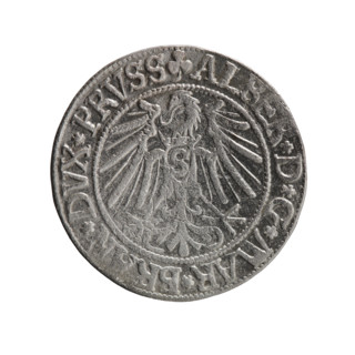 grosz, Schilling, Maciej, R0 (rarity), eagles, Hohenzollern (coat of arms), male busts in armor,