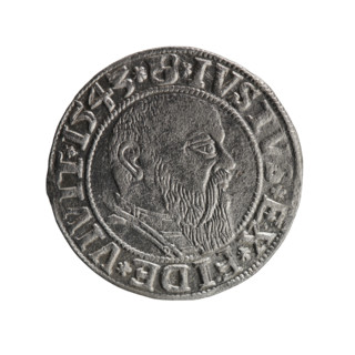 Albrecht Hohenzollern (Prince of Prussia; 1490–1568) — coin (Ducal Prussia, 1525–1701), 1543;