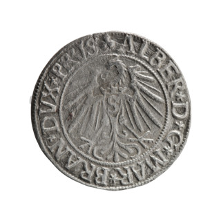 grosz, Schilling, Maciej, R0 (rarity), Albrecht Hohenzollern (Prince of Prussia; 1490-1568) -