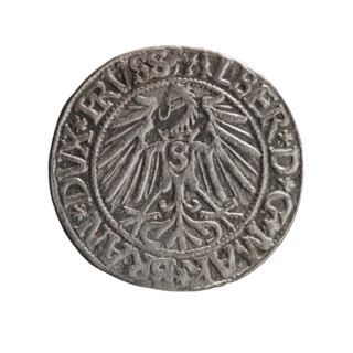 grosz, Schilling, Maciej, R0 (rarity), Albrecht Hohenzollern (Prince of Prussia; 1490–1568) —