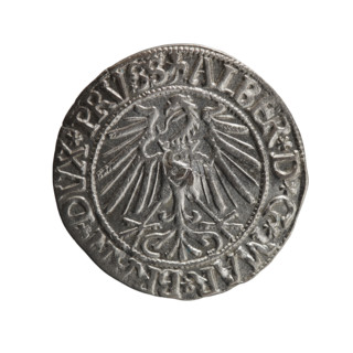 grosz, Schilling, Maciej, R0 (rarity), Albrecht Hohenzollern (Prince of Prussia; 1490–1568) —
