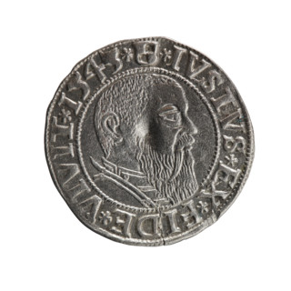 Albrecht Hohenzollern (Prince of Prussia; 1490–1568) — obverse: Prussian eagle, on its chest the