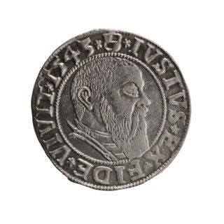 Albrecht Hohenzollern (Prince of Prussia; 1490–1568) — obverse: Prussian eagle, on its chest the