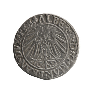 grosz, Schilling, Maciej, R0 (rarity), Albrecht Hohenzollern (Prince of Prussia; 1490–1568) —