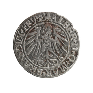 Albrecht Hohenzollern (Prince of Prussia; 1490–1568) — iconography: eagles, male busts in armor,