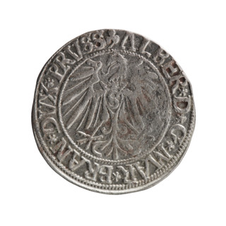 Albrecht Hohenzollern (Prince of Prussia; 1490–1568) — grosz (Schilling, Maciej), R0 (rarity).