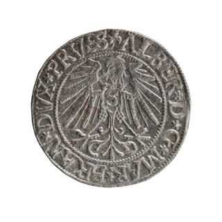 grosz; Schilling, Maciej; R0 (rarity). Albrecht Hohenzollern (Prince of Prussia; 1490–1568).