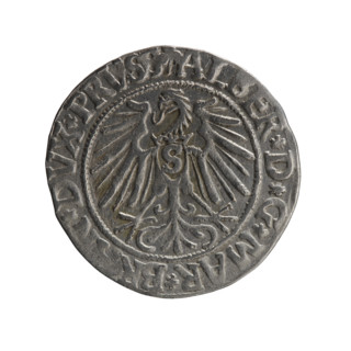 grosz, Schilling, Maciej, R0 (rarity), Albrecht Hohenzollern (Prince of Prussia; 1490–1568) —