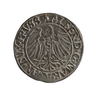 grosz, Schilling, Maciej, R0 (rarity), Albrecht Hohenzollern (Prince of Prussia; 1490–1568) —