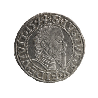 Obverse: Prussian eagle with crowned letter S on its chest; rim inscription beginning with a