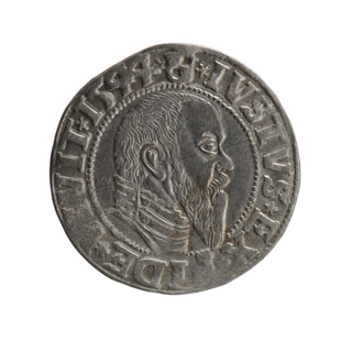 Albrecht Hohenzollern (Prince of Prussia; 1490–1568) — obverse: Prussian eagle with crowned letter