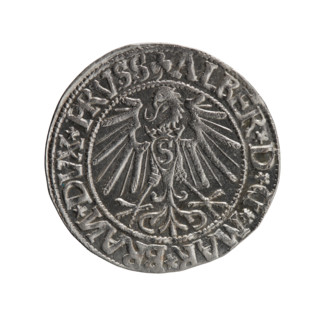 grosz, Schilling, Maciej, R0 (rarity), Albrecht Hohenzollern (Prince of Prussia; 1490–1568) -