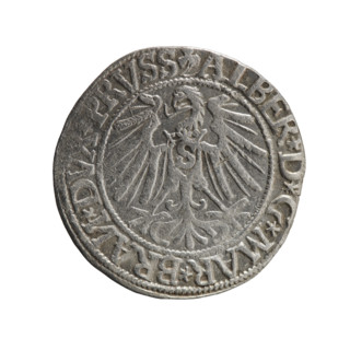 grosz; Schilling, Maciej, publisher; Decjusz, Jost Ludwik (fl. 1528–1535); R3 (rarity). Obverse: