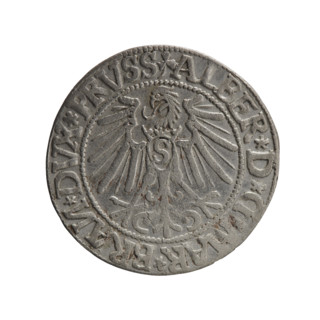 grosz; Schilling, Maciej, publisher; Decjusz, Jost Ludwik (fl. 1528–1535); R0 (rarity); eagles;