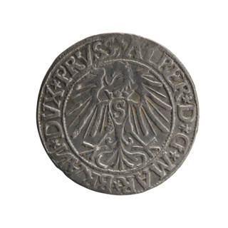 grosz, Decius, Jost Ludwik (fl. 1528-1535), Schilling, Maciej, publisher, R0 (rarity), eagles,