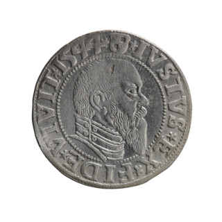 Schilling; Maciej Grosz, publisher; Jost Ludwik Decjusz (fl. 1528–1535). Silver coin (grosz), 1544,
