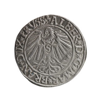 grosz; publisher: Schilling, Maciej; engraver: Decjusz, Jost Ludwik (fl. 1528–1535); rarity R0.
