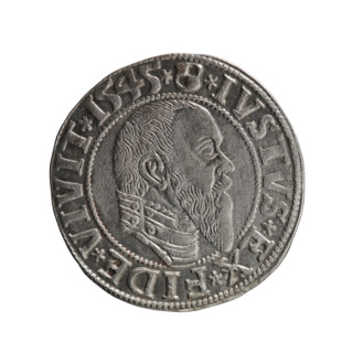 grosz; publisher: Schilling, Maciej; engraver: Decjusz, Jost Ludwik (fl. 1528–1535); R0 (rarity).