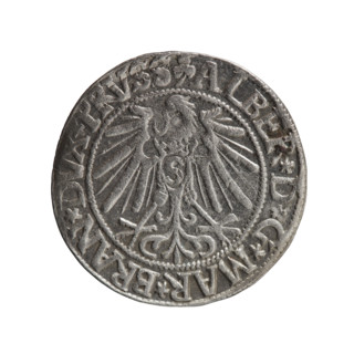 grosz, Decius, Jost Ludwik (fl. 1528-1535); Schilling, Maciej, publisher; R0 (rarity). Obverse: