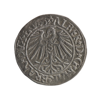 grosz; publisher: Maciej Schilling; engraver: Jost Ludwik Decjusz (fl. 1528–1535); rarity R0;