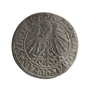 grosz; Schilling, Maciej, publisher; Decjusz, Jost Ludwik (fl. 1528–1535). Obverse: Prussian eagle,
