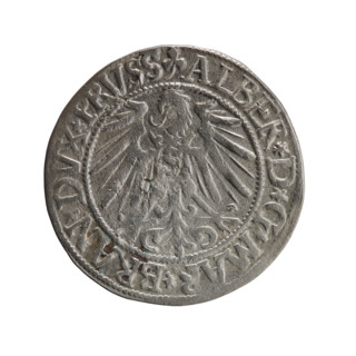 Decius Grosz; Jost Ludwik (fl. 1528–1535); Maciej Schilling, publisher. Coin, Ducal Prussia