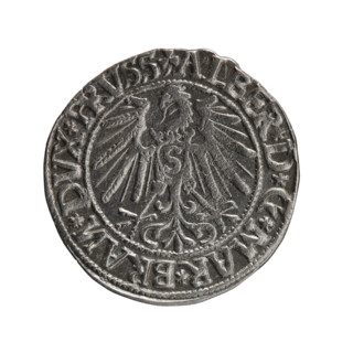 Albrecht Hohenzollern (Prince of Prussia; 1490–1568). Medal/coin, 1545, Königsberg, Ducal Prussia