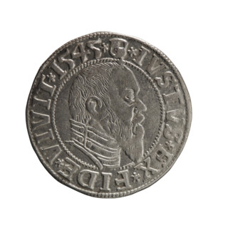 grosz; publisher: Schilling, Maciej; die-cutter: Decjusz, Jost Ludwik (fl. 1528–1535); subject: