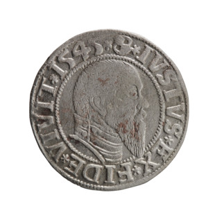 Obverse: Prussian eagle. On the rim, between the pearl borders, an inscription beginning with a