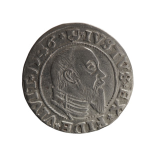 Albrecht Hohenzollern (Prince of Prussia; 1490–1568) grosz (Schilling) — obverse: Prussian eagle,