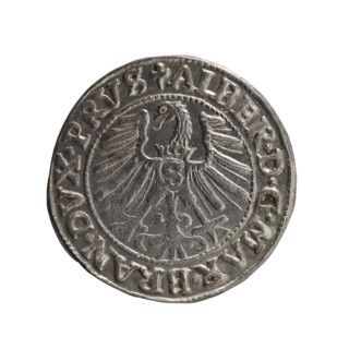 Albrecht Hohenzollern (Prince of Prussia; 1490–1568) — coin (Ducal Prussia, 1546), obverse: