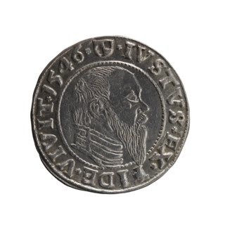 Albrecht Hohenzollern (Prince of Prussia; 1490–1568). Obverse: Prussian eagle, on its chest the