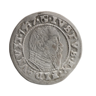 grosz, Schilling, Maciej; eagles; Hohenzollern (coat of arms); male busts in armor; Albrecht