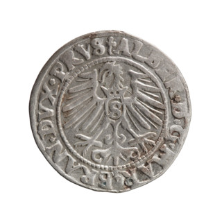 grosz; Schilling; Maciej; eagles; male busts in armor; Hohenzollern (coat of arms); Albrecht