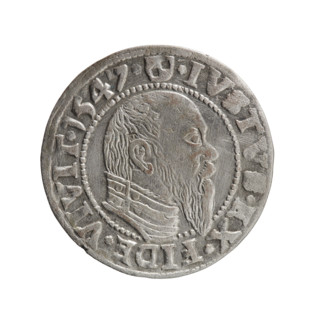grosz, Schilling, Maciej; 1547; Ducal Prussia (1525–1701), Königsberg; coin (diameter 23.0 mm,