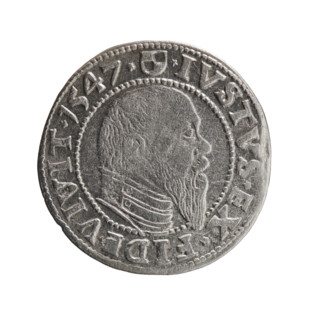 Albrecht Hohenzollern (Prince of Prussia; 1490–1568) — obverse: Prussian eagle with crowned letter