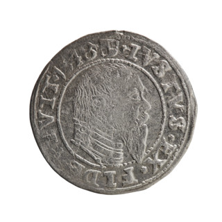 grosz, Schilling, Maciej, Albrecht Hohenzollern (Prince of Prussia; 1490-1568) - iconography,