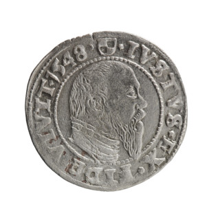 grosz, Schilling, Maciej, Albrecht Hohenzollern (Prince of Prussia; 1490–1568) - iconography,