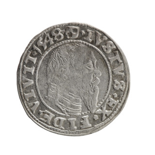 Albrecht Hohenzollern (Prince of Prussia; 1490–1568). Obverse: Prussian eagle; in the rim between