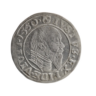 grosz; eagles; Albrecht Hohenzollern (Prince of Prussia; 1490–1568) — iconography; Hohenzollern
